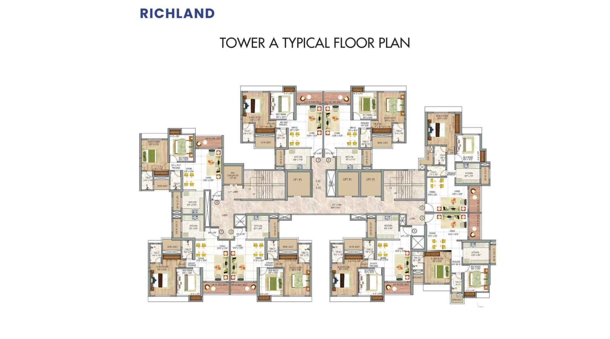 Rutu-Richland-Tower A-typical-floor-plan